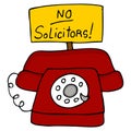 No Solicitors Telephone Royalty Free Stock Photo
