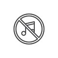 No sound button outline icon
