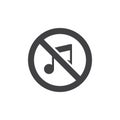 No sound button vector icon