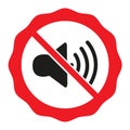 The no sound icon. Flat Vector illustration Volume Off symbol. Royalty Free Stock Photo