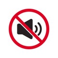 No Sound Icon, No Noise, Mute Button, Keep Your Volume Lower, Silence Icon, Speaker Icon, Megaphone Symbol, Turn Off Button With