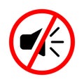 No Sound Icon, No Noise, Mute Button, Keep Your Volume Lower, Silence Icon, Speaker Icon, Megaphone Symbol, Turn Off Button With
