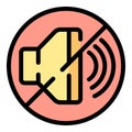 No sound icon vector flat