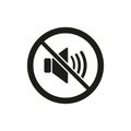 The no sound icon. Volume Off symbol. Royalty Free Stock Photo