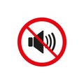 The no sound icon. Volume Off symbol. Flat Royalty Free Stock Photo