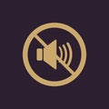 The no sound icon. Volume Off symbol. Flat Royalty Free Stock Photo