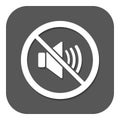 The no sound icon. Volume Off symbol. Flat Royalty Free Stock Photo