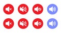 No sound, mute speaker icon vector in flat style