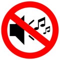 No sound sign Royalty Free Stock Photo
