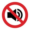 No sound sign Royalty Free Stock Photo
