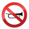 No sound sign. Keep Quiet symbol. Royalty Free Stock Photo