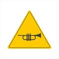 No sound sign. Keep Quiet Vector Symbol. EPS10 Royalty Free Stock Photo