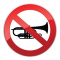 No sound sign. Vector Keep Quiet symbol.