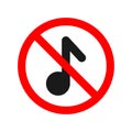 No sounds allowed sign