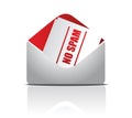 No spam envelope illustration design Royalty Free Stock Photo