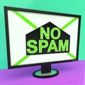 No Spam Shows Removing Unwanted Junk Email Royalty Free Stock Photo