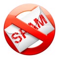 No spam sign. Royalty Free Stock Photo