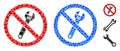 No Spanner Mosaic Icon of Circles