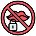 No speak icon, Protest related vector