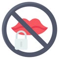 No speak icon, Protest related vector