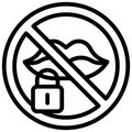 No speak icon, Protest related vector