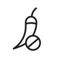 No spicy hot chilli icon Outline vector for web ui Royalty Free Stock Photo
