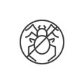 No spider pests line icon