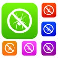 No spider sign set collection Royalty Free Stock Photo