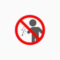 No spitting sign icon, don`t spitting, spitting