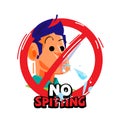 No spitting sign - vector