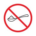 No Spoon sugar icon, vector illustration