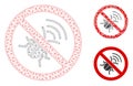 No Spy Bug Vector Mesh Network Model and Triangle Mosaic Icon Royalty Free Stock Photo