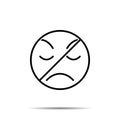 No steam, from, nose, face icon. Simple thin line, outline vector of emotion icons for ui and ux, website or mobile application on