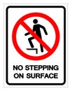 No Stepping On Surface Symbol Sign, Vector Illustration, Isolate On White Background Label .EPS10