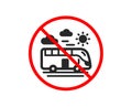 Bus travel icon. Trip transport sign. Vector