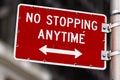 No stopping anytime road sign Royalty Free Stock Photo