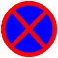 No Stopping Or Parking Traffic Sign, ,Vector Illustration, Isolate On White Background Label. EPS10