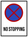 No stopping sign, traffic signal, illustration image