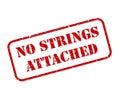 No Strings Attached Rubber Stamp Vector