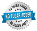 no sugar added round isolated badge