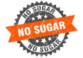 No sugar stamp. no sugar grunge round sign.