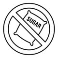 No sugar sack icon, outline style