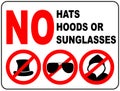 No sunglasses sign on white background.