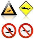 No surf & swim , shark danger