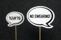No swearing, bad language and words