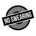 No Swearing rubber stamp