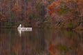 Asylum Lake at Paris Mountain State Park, Greenville, South Carolina in Autumn Royalty Free Stock Photo