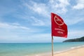 No swimming danger sign Royalty Free Stock Photo