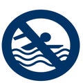 No Swimming Icon