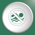 No swimming prohibition sign icon